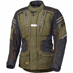 Held Hakuna II Veste textile de moto imperméable, vert-brun, taille S pour Hommes