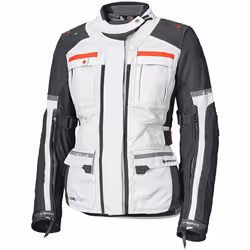 Held Carese Evo GTX Veste textile de moto de dames, gris-rouge, taille 2XL pour Femmes