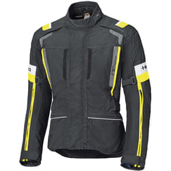 Held 4-Touring II Veste textile de moto imperméable, noir-jaune, taille 4XL pour Hommes