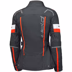 Held 4-Touring II imperméable dames moto textile veste, noir-rouge, taille 4XL pour Femmes