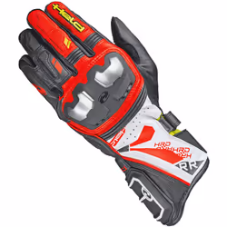 Held Akira RR Gants de moto, noir-blanc-rouge, taille XL pour Hommes