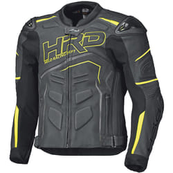 Held Safer II Veste de moto en cuir, noir-jaune, taille 50 pour Hommes