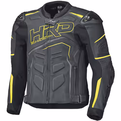 Held Safer II Veste de moto en cuir, noir-jaune, taille 52 pour Hommes