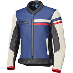Held Midway Veste en cuir de moto, blanc-rouge-bleu, taille 50 pour Hommes