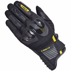 Held Sambia 2 Gants de moto, noir-jaune, taille L pour Hommes