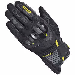 Held Sambia 2 Gants de moto pour femmes, noir-jaune, taille M L