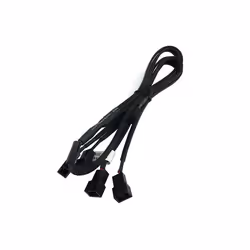 Phobya 3Pin Molex auf 4x 3Pin Molex 60cm, 1 m, Molex (3-pin), Molex (4-pin), Mâle, Femelle, Noir
