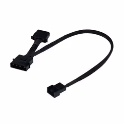 Phobya 81118, 0,3 m, Molex (4-pin), 4-pin PWM + Molex (4-pin), Noir