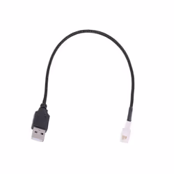Phobya 81132, Noir, USB A, 0,3 m, Mâle, Mâle