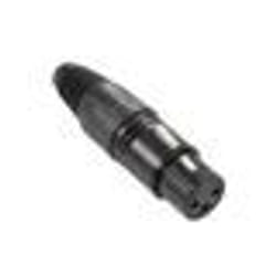 Connecteur XLR 3 broches femelle noir - ADAM HALL - 7849