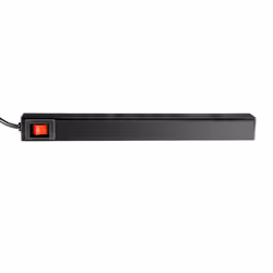 adam hall 87471 multiprise 2 m 8 sortie(s) CA Intérieure Noir, Rouge