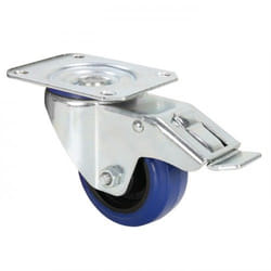 adam hall 372091 roulette de meuble Bleu, Argent 75 kg Caoutchouc 8 cm 1 pièce(s)