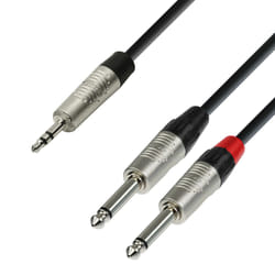adam hall K4YWPP0300 câble audio 3 m 3,5mm 2 x 6,35 mm Noir