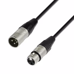 adam hall K4 DMF 1000, XLR (3-pin), Mâle, XLR (3-pin), Femelle, 10 m, Noir, Argent