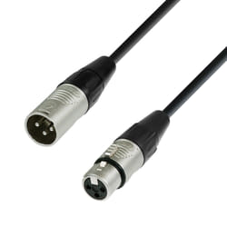 adam hall K4 DMF 1000 câble audio 10 m XLR (3-pin) Noir, Argent