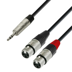 adam hall K4 YWFF 0180 câble audio 1,8 m 3,5mm 2 x XLR (3-pin) Noir, Argent
