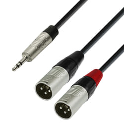 adam hall K4YWMM0300 câble audio 3 m 3,5mm 2 x XLR (3-pin) Noir