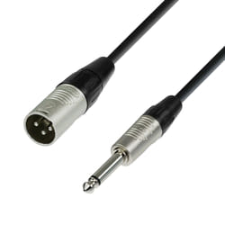 adam hall K4MMP0150 câble audio 1,5 m XLR 6,35 mm Noir