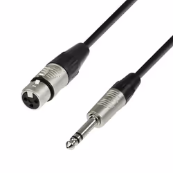 adam hall K4 BFV 1000, XLR (3-pin), Femelle, 6,35 mm TRS, Mâle, 10 m, Noir, Argent