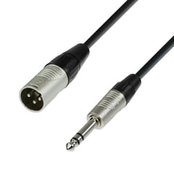 adam hall K4 BMV 0500 câble audio 5 m 6,35 mm TRS XLR (3-pin) Noir, Argent