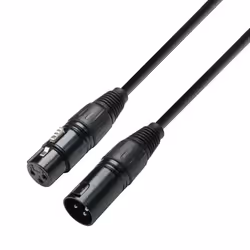 adam hall K3 DMF 0150, XLR (3-pin), Mâle, XLR (3-pin), Femelle, 1,5 m, Noir