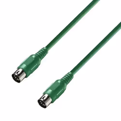 adam hall K3 MIDI 0300 GRN, DIN (5-pin), Mâle, DIN (5-pin), Mâle, 3 m, Vert