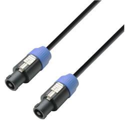 adam hall 3 Star câble audio 10 m Speakon Noir, Bleu