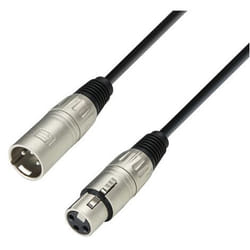adam hall 3 Star câble audio 1 m XLR (3-pin) Noir, Argent