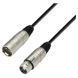 adam hall 3 Star câble audio 6 m XLR (3-pin) Noir, Argent