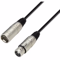 adam hall 3 Star, XLR (3-pin), Mâle, XLR (3-pin), Femelle, 10 m, Noir, Argent
