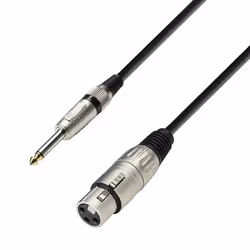 adam hall K3 MFP 0600, XLR (3-pin), Femelle, 6,35 mm TRS, Mâle, 6 m, Noir, Argent