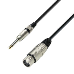 adam hall K3 MFP 0600 câble audio 6 m XLR (3-pin) 6,35 mm TRS Noir, Argent