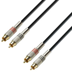 adam hall K3 TCC 0600 câble audio 6 m 2 x RCA Noir, Argent