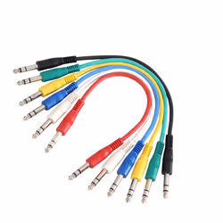 adam hall K3 BVV 0120 SET, 6,35 mm, Mâle, 6,35 mm, Mâle, 1,2 m, Multicolore