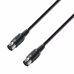 adam hall K3MIDI0300BLK, DIN (5-pin), Mâle, DIN (5-pin), Mâle, 3 m, Noir