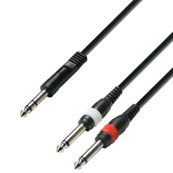 adam hall K3 YVPP 0600 câble audio 6 m 6,35 mm TRS Noir