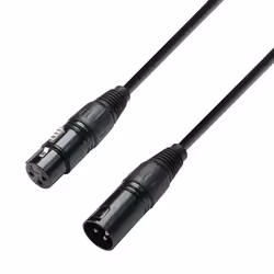 adam hall K3DMF0050, XLR (3-pin), Mâle, XLR (3-pin), Femelle, 0,5 m, Noir