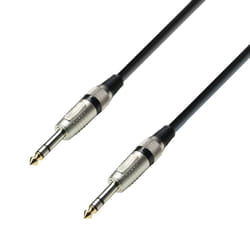 adam hall K3 BVV 0300 câble audio 3 m 6,35 mm TRS Noir, Argent