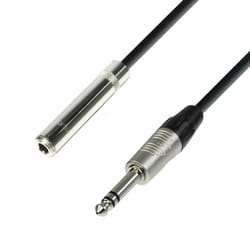 adam hall K4 BOV 0300 câble audio 3 m 6,35 mm Noir, Argent