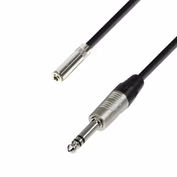 adam hall K4 BYV 0300, 3,5mm, Femelle, 6,35 mm, Mâle, 3 m, Noir, Argent