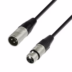 adam hall DMF 0050, 0,5 m, XLR/XLR, Mâle/Femelle, Argent, Noir, 4,5 mm