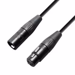 adam hall K4KMMF0250, XLR, Mâle, XLR, Femelle, 2,5 m, Noir