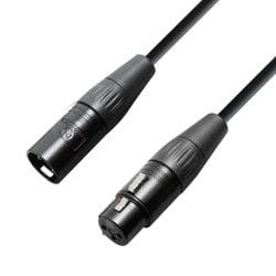 adam hall K4KMMF0250 câble audio 2,5 m XLR Noir