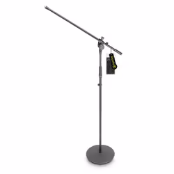 Gravity MS 2321 B, Pied de micro, Base arrondie, Noir, Acier, Métal, 270 mm
