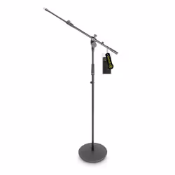 Gravity MS 2322 B, Pied de micro, Base arrondie, Noir, Acier, Métal, 270 mm