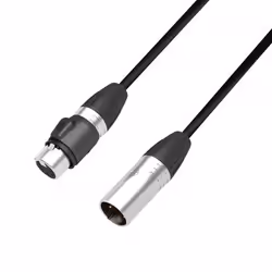 adam hall DGH 0150, 1,5 m, XLR/XLR, Mâle/Femelle, Or, Noir, Cuivre sans oxygène