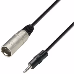 Câble de audio de jack stéréo de 3.5 mm to connector XLR male 1 metre