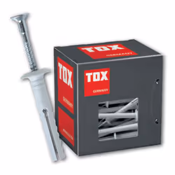 TOX Attack Metal, Kit de fiches murales et vis, Béton, Gris, Cruciforme, Allemagne, 6 mm