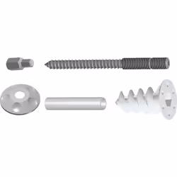 TOX 072 600 351, Kit de fiches murales et crochets, Béton, Métal, Plastique, Gris, Blanc, 1 cm, 110 mm