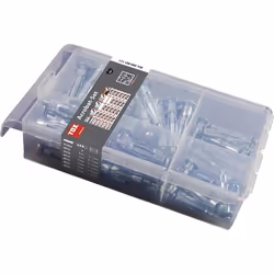 TOX 094 901 111, Kit de fiches murales et vis, Métal, Gris, 1,2 cm, 52 mm, 120 pièce(s)